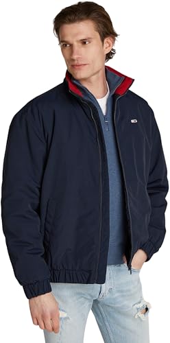 Tommy Jeans Uomo Giacca Essential Padded Jacket Con Zip, Blu (Dark Night Navy), S