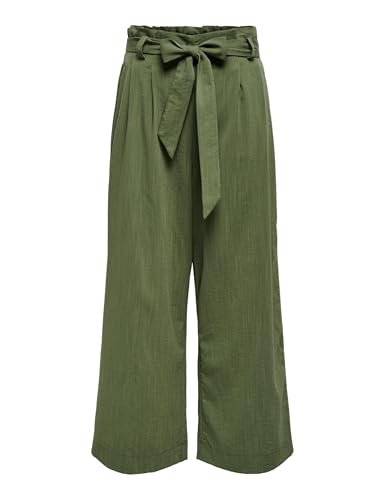 Only Onlmarsa Solid Paperbag Pant Wvn Noos Pantaloni In Tessuto, Kalamata. Dettagli: Melange, Xl Donna