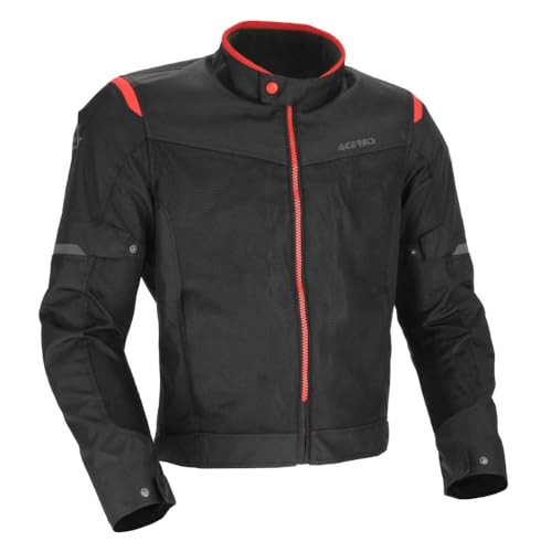 Acerbis Giacca (Ce) Ramsey Vented 2.0 Estiva Nero Rosso Taglia S