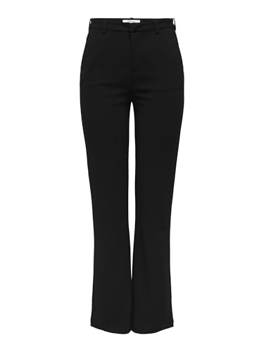 Only Onlraffy-Yo Life Mid Straight Pant Tlr Pantaloni, Black, S/32 Da Donna