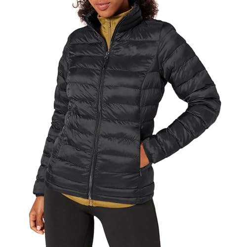 Amazon Essentials Piumino Leggero A Maniche Lunghe Resistente All'Acqua Ripiegabile (Disponibile In Taglie Forti) Donna, Nero, Xl