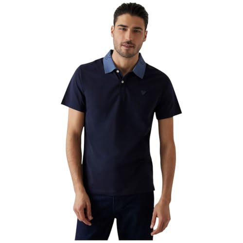 Guess Polo Manica Corta M5Gp66J1314 Blu Scuro L
