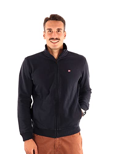 Napapijri Felpa Con Zip Da Uomo Balis - Blu