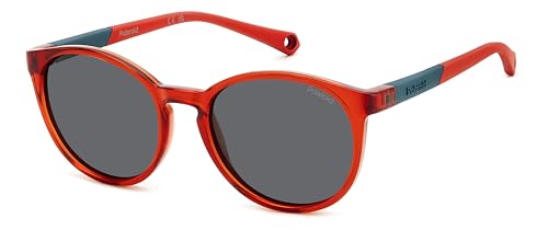 Polaroid Kids Pld 8059/S Occhiali Da Sole, Rosso, 47 Bambini E Ragazzi