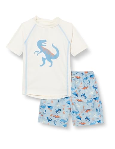 Playshoes Costume A Maglietta, Ecru Set Dino, 134/140 Kinder Unisex