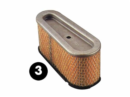 Ama Filtro Aria Ovale Di Ricambio Per Tagliaerba – Compatibile Con Briggs & Stratton 12-15 Hp Verticali, Dimensioni 76X73X184 Mm
