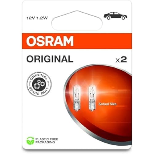 Osram Original Line 12V, Glass Wedge Base, 2721-2Bl, Double Blister (2 Lamps)