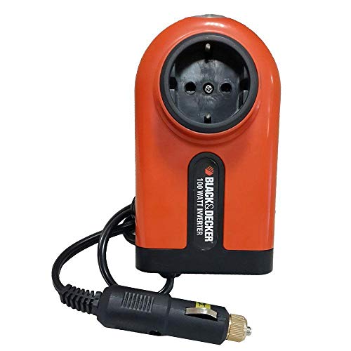 Black+Decker Bdpc100A-Qs Spannungswandler 100Watt Von 12V Auf 240V Mit Flugzeug-Adapter