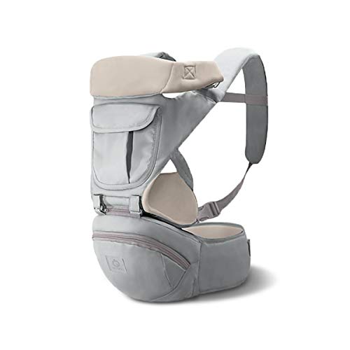 Sonarin 3 In 1 Multifunzione Hipseat Marsupio Baby Carrier,Porta Bebè,Portantina Per Bebè,Tutte Le Stagioni,Ergonomico(Grigio)