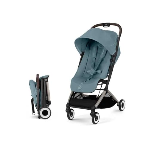 Cybex - Poussette Ultra Compacte Et Confortable - Orfeo - 4 Roues - Stormy Blue