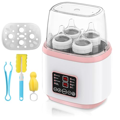 Scaldabiberon Per Bambini, Sterilizzatore 8 In 1, Scaldabiberon Rapido, Scaldabiberon Per Neonati, Scaldabagno E Sbrinamento, Senza Bpa, Con Display L