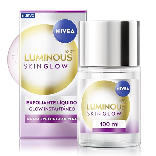 Nivea Luminous630 Skin Glow Esfoliante Liquido (100 Ml), Peeling Senza Risciacquo Per Un'Esfoliazione Delicata Ed Efficace Della Pelle, Scrub Viso Con
