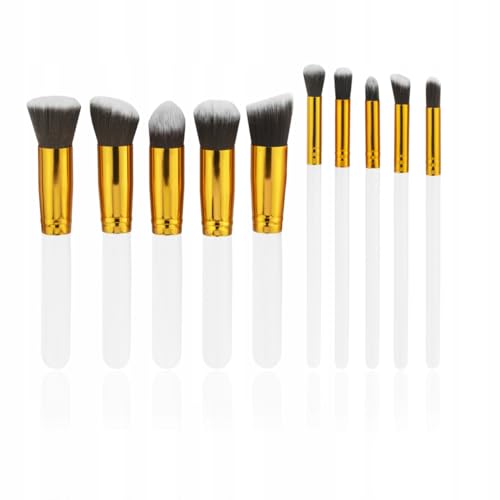 Profico Set Di Pennelli Professionali Per Il Trucco – 10 Pezzi – Pennelli Sintetici Per Cipria, Pennello Per Ombretto, Correttore, Blush, Pennello Per