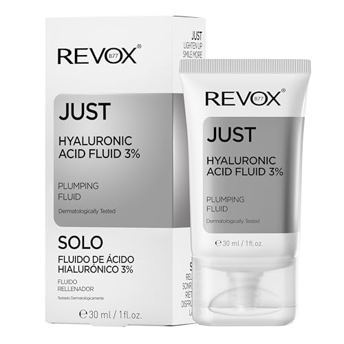Revox B77 - Just Hyaluronic Acid Fluid 3%, 30 Ml, Fluido Filler All'Acido Ialuronico, Mantiene La Pelle Idratata, Riempie E Previene Le Rughe, Miglior