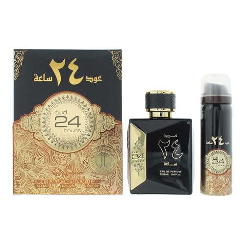 Ard Al Zaafaran Oud 24 Hours 100Ml Arabian Perfume Spray Lemon Fruity Chocolate Vanilla Agar Woody Musk Amber By