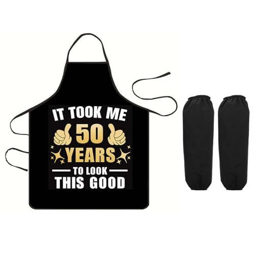 Pmelcxd Grembiule Barbecue Uomo Divertenti - Perfetto Geschenke Zum 50 Geburtstag Mann - Ed Elegante Per Chef E Appassionati Di Cucina