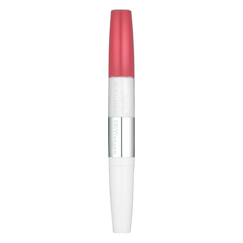 Maybelline New York Superstay 24Color Rossetto A Lunga Durata Doppio Gesto, Liquido Intenso E Balsamo Per Fissare Il Colore, 185 Rose Dust
