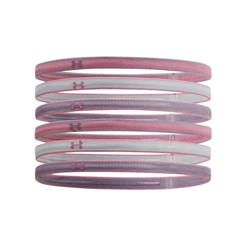 Under Armour Mini Fasce Per Capelli Da Donna, Confezione Da 6, (698) Rosa Elisir/Grigio Viola/Grigio Viola, Taglia Unica