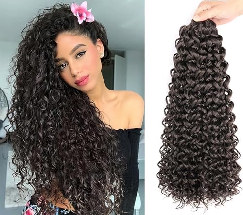 #4, 45Cm18"/Gogo Curl/ 510Gr 144 Mechas /6 Pezzi Di Extension Per Trecce Crochet/Per Pezzo 85 Gr 24 Mechas/Capelli Dall’Aspetto Veri Premium + Uncinet