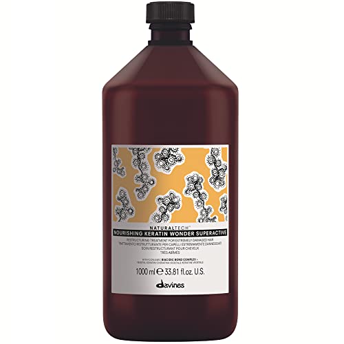 Davines Naturaltech Nourishing Keratin Wonder Superactive 1000Ml - Maschera Ristrutturante Per Capelli Danneggiati