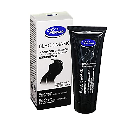 Venus Maschera Viso 40 Ml Black Mask Peel Off Al Carbone Di Bamboo Tubo