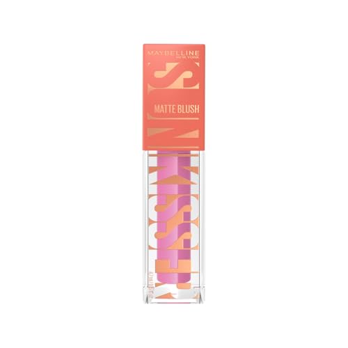 Maybelline New York Sunkisser Hazy Matte Blush 32 Lilac Clouds, Delicato Fard Di Fusione In Viola Per Un Look Al Tramonto Con Finitura Opaca, 4,7 Ml