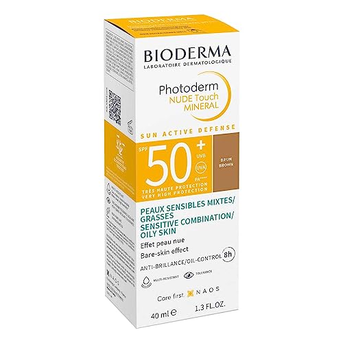 Bioderma Photoderm Nude Touch Mineral Fps50+ Tonalità Bronzo, Effetto Nudo, 40 Ml