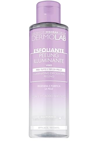 Dermolab - Esfoliante Peeling Viso Illuminante, Con Acido Glicolico, Per Tutti I Tipi Di Pelle, Rigenera E Purifica La Pelle, 150Ml