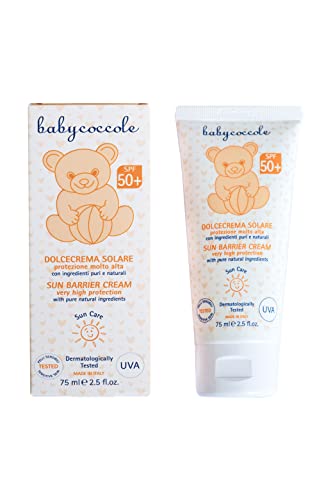 Babycoccole Dolce Crema Solare Bambini Spf 50 Protezione Molto Alta. Efficace, Delicata, Facile Da Applicare. Con Ingredienti Naturali, Dermatologicam