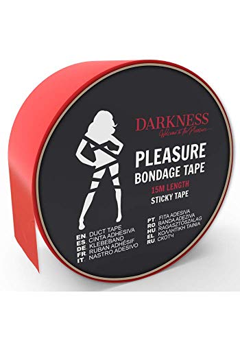 Darkness Cinta Para Bondage Rojo Adhesiva 15M