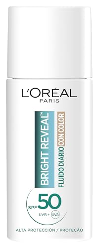 L'Oréal Paris Bright Reveal Fluido Diario Con Colore E Niacinamide Protezione Molto Alta Spf50 50 Ml Tono Medio