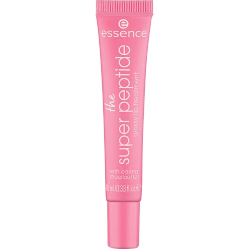 Essence Cosmetics The Super Peptide Glossy Lip Treatment, Levigante, Con Vitamine, Curativo, Lucida, 10 Ml