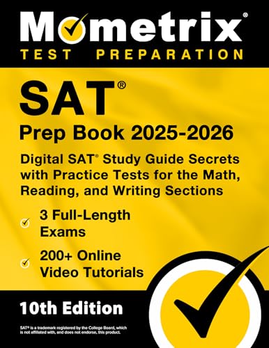 Sat Prep Book - Full-Length Exams, Online Video Tutorials, Digital Sat Study Guide Secrets With Practice Tests For The Math, Reading, And Writing Sect