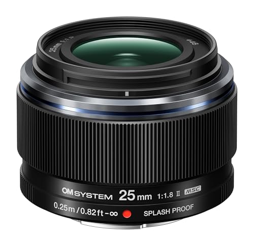 Om System Obiettivo M.Zuiko Digital 25 Mm F1.8 Ii, Lunghezza Focale Fissa Veloce Per Fotocamere Con Sistema Micro Quattro Terzi, Om System, Olympus Om