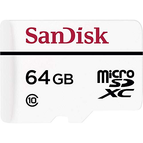 Sandisk Sdsdqq-064G-G46A High Endurance Scheda Microsd Da 64 Gb Con Adattatore, Sdxc, Class 10, Bianco