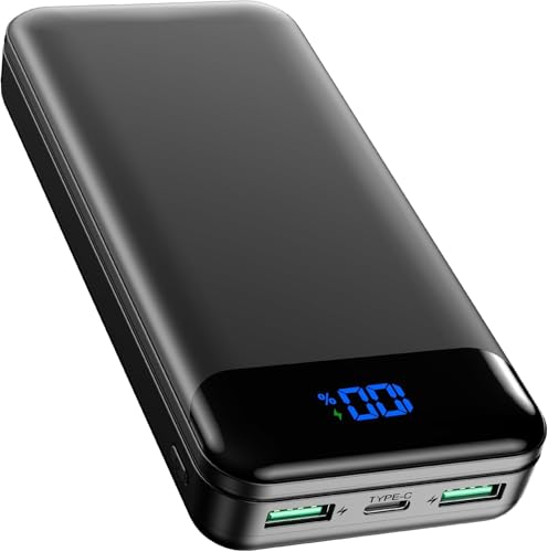 Enerwow Power Bank, 27000Mah Powerbank Pd3.0&Qc4.0 Ricarica Rapida Ingresso/Uscita Usb Caricatore Portatile Con Display Lcd Compatibile Con Iphone, Xi