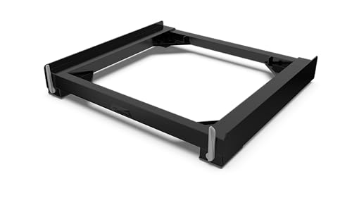 Meliconi Base Move Black, Base Anti-Vibrazione Con Ruote E Freni, Compatibile Con Lavatrici E Asciugatrici 60 Cm, Portata 250 Kg, Nero