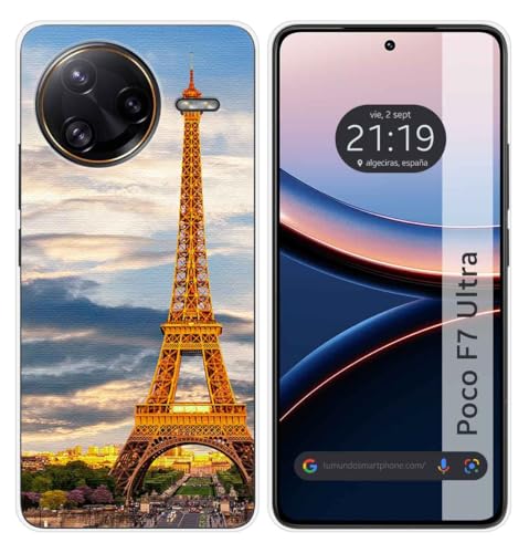 Tumundosmartphone Custodia In Silicone Per Xiaomi Poco F7 Ultra 5G Design Paris Disegni