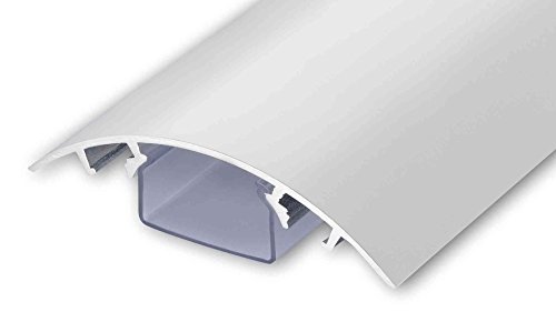 Alunovo, Canalina Passacavi Per Tv, In Alluminio, Laccata, Diverse Lunghezze, Colore Bianco, Alluminio, Bianco Opaco, Länge: 20Cm