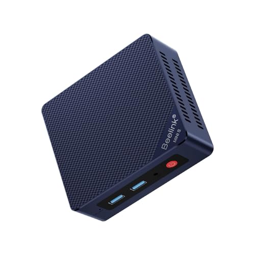 Beelink Mini Pc, Intel 12Th Gen Alder Lake- N95 (Fino A 3,4Ghz), 8Gb Ddr4 Ram 256Gb Ssd, Mini S12 Desktop Computer Supporto 4K Dual Hdmi Display/Usb3.