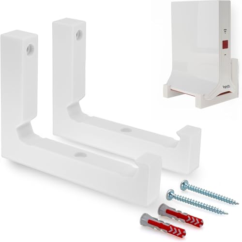Supporto Da Parete Per Fritz Ripetitore 3000 Ax - Set Di Due Pezzi Con Viti E Tasselli - Fissaggio Robusto Per Una Ricezione Wi-Fi Ottimale - Montaggi