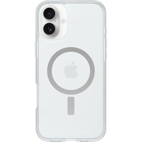 Otterbox Cover Per Iphone 16 Plus React Series Magsafe, Resistente A Shock E Cadute Fino, Cover Ultrasottile, Testata A Norme Mil-Std 810G, Trasparent