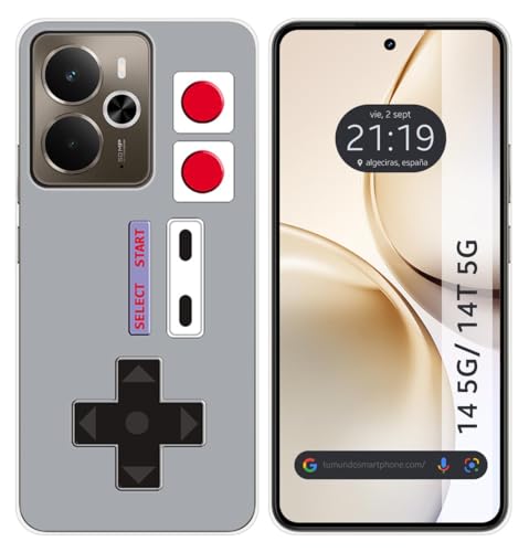 Tumundosmartphone Custodia In Silicone Per Realme 14 5G/14T 5G Design Console Disegni