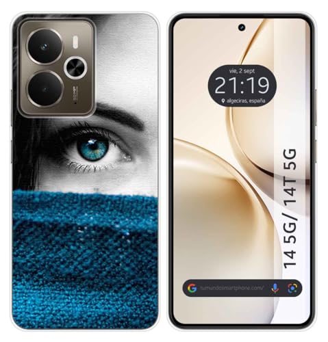 Tumundosmartphone Custodia In Silicone Per Realme 14 5G/14T 5G Motivo Occhi Disegni