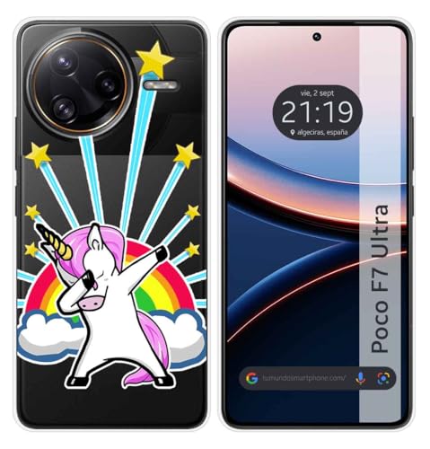 Tumundosmartphone Custodia In Silicone Trasparente Per Xiaomi Poco F7 Ultra 5G Design Unicorno Disegni