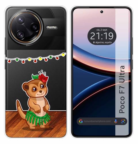 Tumundosmartphone Custodia In Silicone Trasparente Per Xiaomi Poco F7 Ultra 5G Design Suricata Disegni