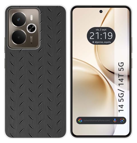 Tumundosmartphone Custodia In Silicone Per Realme 14 5G/14T 5G Design Metallo Disegni