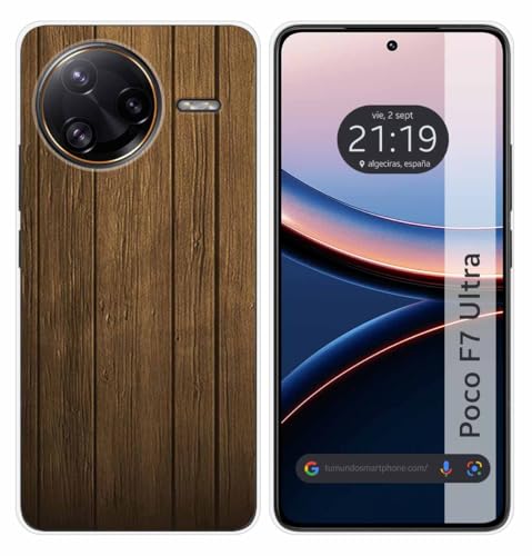 Tumundosmartphone Custodia In Silicone Per Xiaomi Poco F7 Ultra 5G Design Legno Disegni