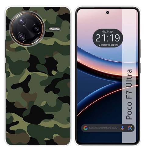 Tumundosmartphone Custodia In Silicone Per Xiaomi Poco F7 Ultra 5G Motivo Mimetico Disegni