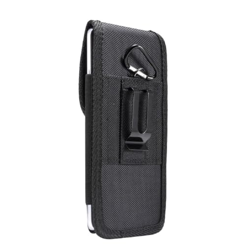 Dfv Mobile - Custodia Fondina Da Cintura In Nylon Con Clip In Metallo E Portacarte Per Fossibot F109 (2024) - Nero